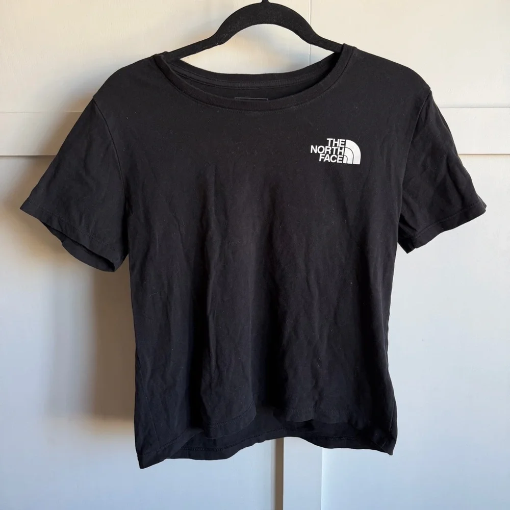 The North Face Black and White Logo Mountain Box T‑Shirt Sz S - Picture 2 of 5